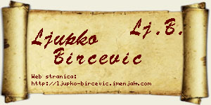 Ljupko Birčević vizit kartica